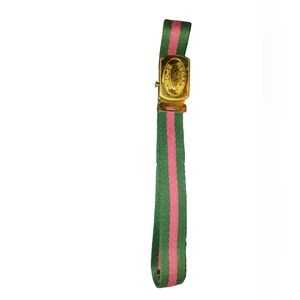 regatta sport belt green and red striped size small